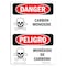 Signmission Safety Sign, OSHA Danger, 5" Height, Carbon Monoxide Bilingual Spanish OS-DS-D-35-VS-1054 - alternate 1